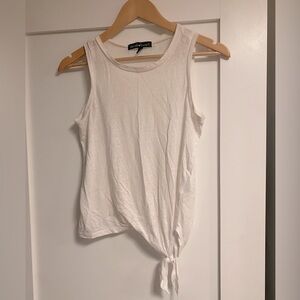 White tie front tank